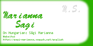 marianna sagi business card